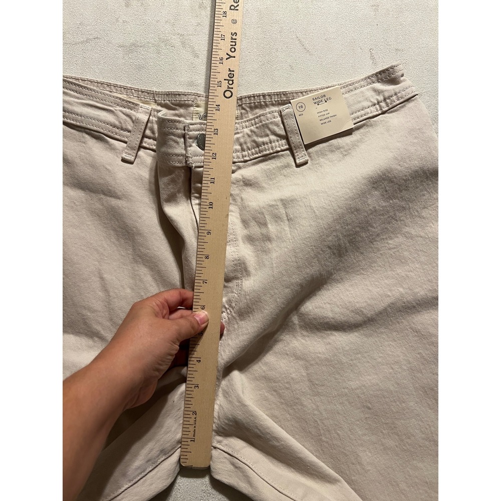 Universal Thread Womens Sailor Wide Leg High Rise Jeans Cream Beige 16 Regular - Picture 4 of 13